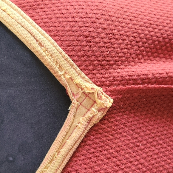 POL Raw hem Oversized Waffle Top L - Picture 2 of 7